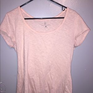 NEW YORK & COMPANY LIGHT PINK TEE MEDIUM